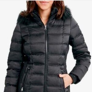 NEW/tags NAUTICA puffer jacket w/ FAUX FUR HOOD for women
